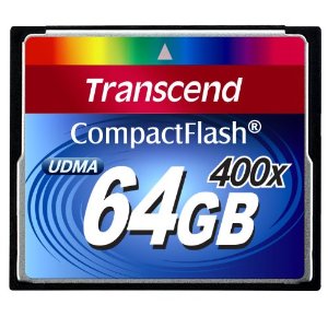 Transcend 400X - 64 GB Compact Flash Memory Card TS64GCF400 (Blu