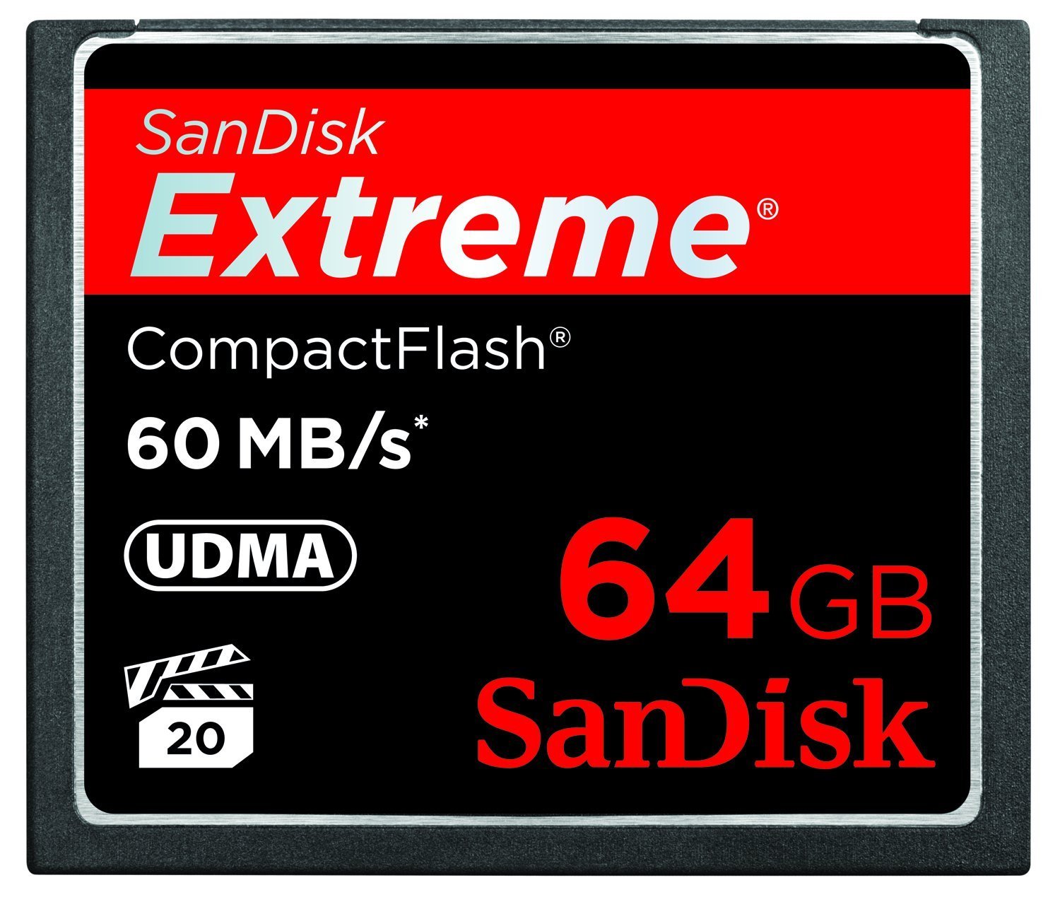 SanDisk Extreme CompactFlash 64 GB Memory Card 60MB/s SDCFX-064G