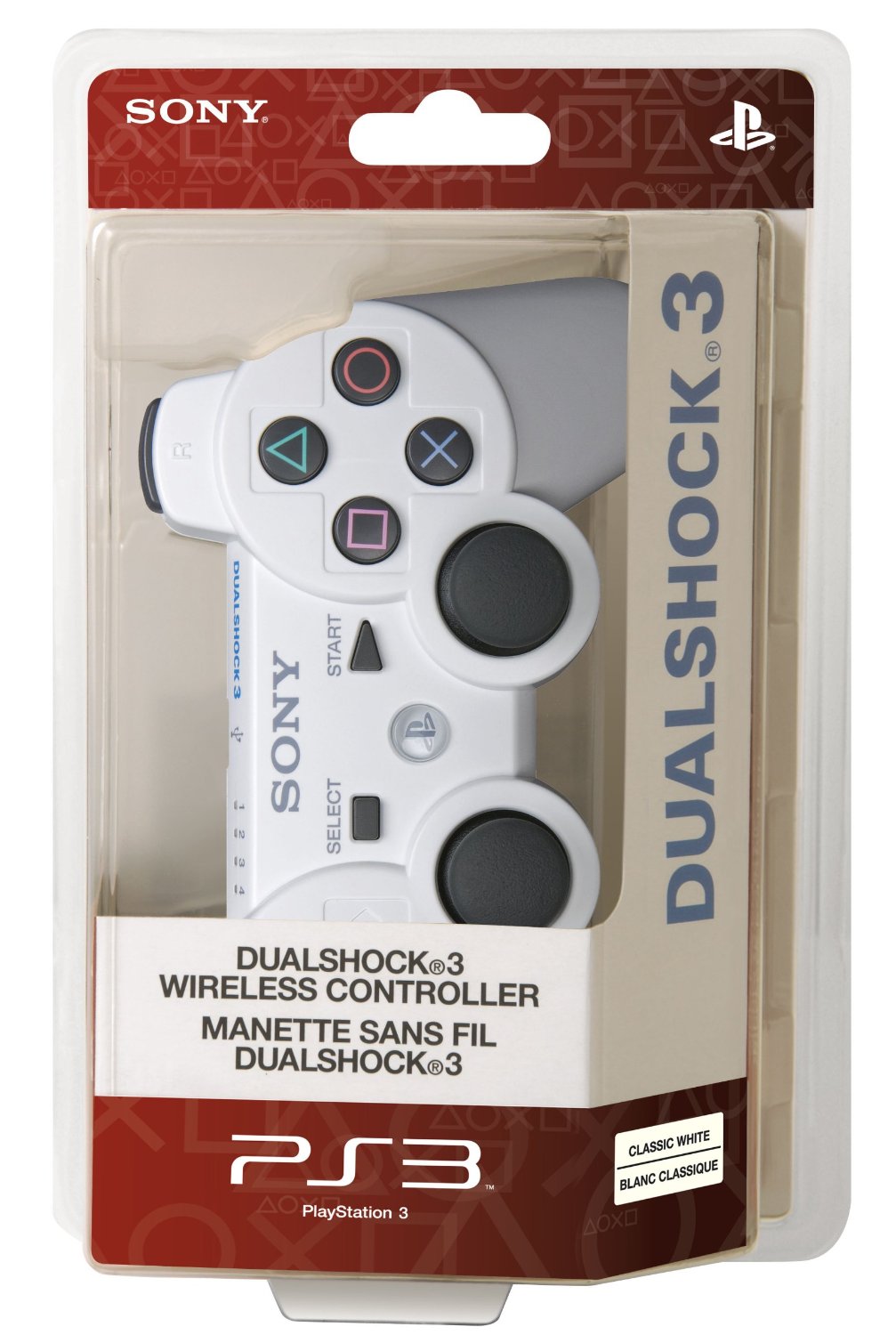 white playstation 3 controller